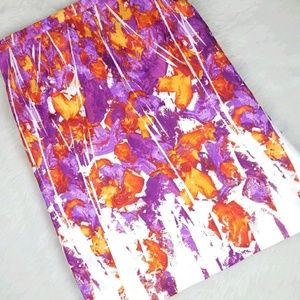Skirt Plus size 22 W floral pink straight career